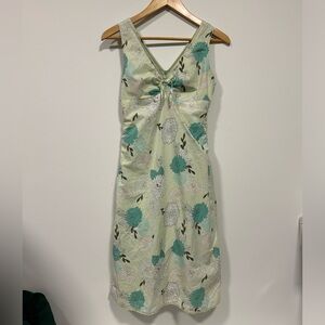 Green floral dress